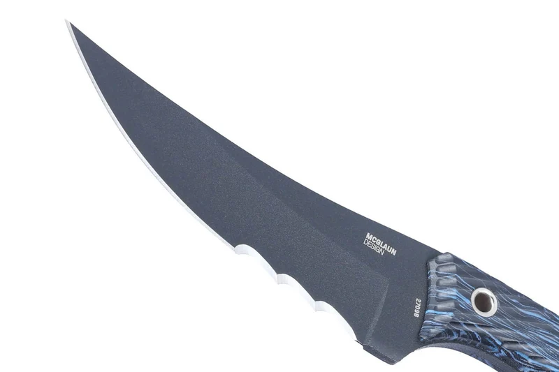 Couteau CRKT Clever Girl 2709B.CR lame semi-dentée 11,6cm manche G10 bleu et noir + étui