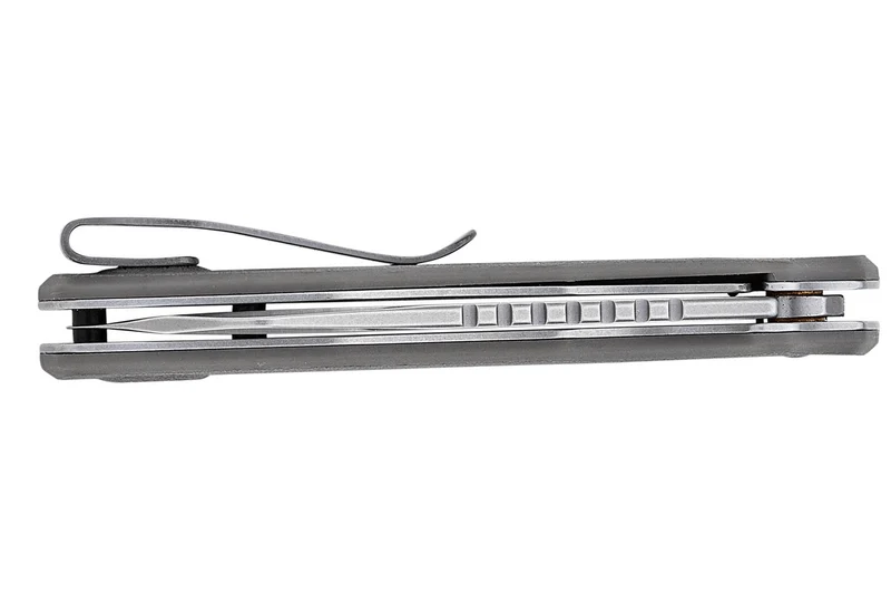 Couteau pliant Kershaw Wharf KS.1414 manche en nylon renforcé de fibre de verre gris 10cm