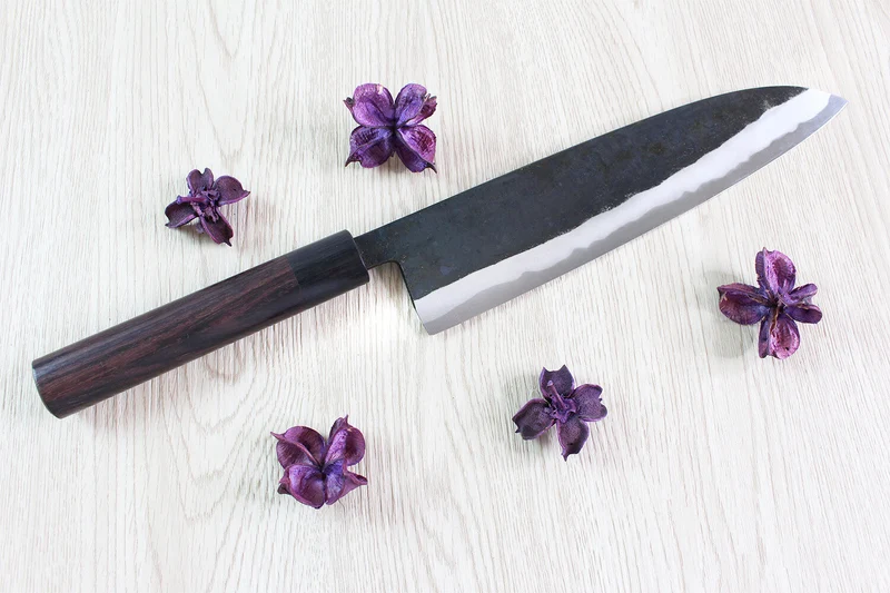Couteau de chef japonais artisanal Nishida Shirogami 24cm