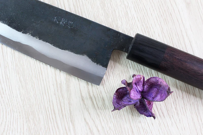 Couteau de chef japonais artisanal Nishida Shirogami 24cm