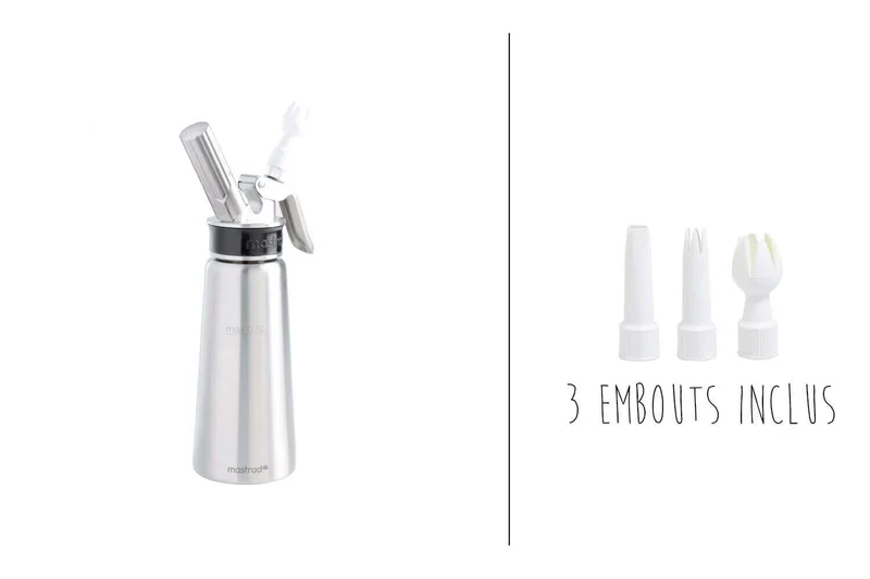 Siphon à chantilly Mastrad PRO en inox