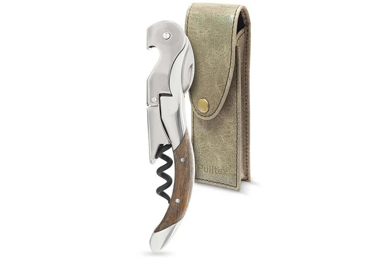 Tire bouchon sommelier Pulltex Pulltap's Toledo bois + étui cuir offert
