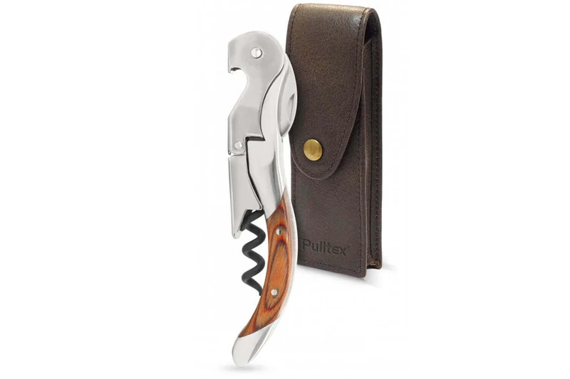 Tire bouchon sommelier Pulltex Pulltap's Toledo bois + étui cuir offert