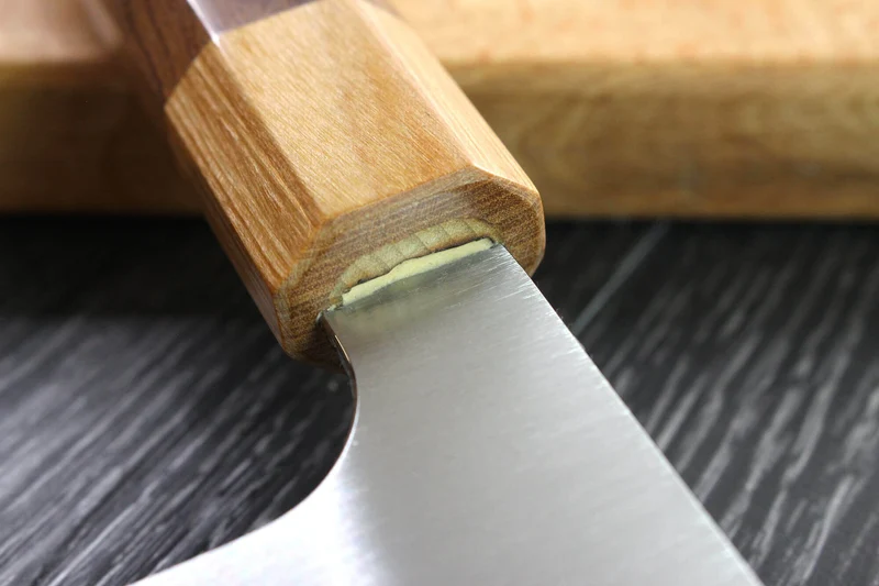 Couteau de chef japonais artisanal Kei Kobayashi SG2 Octogone 24cm