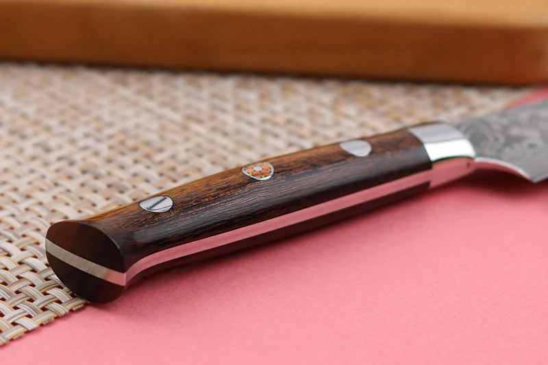 Couteau d'office japonais Takeshi Saji R2 Damas Mosaïque 8cm
