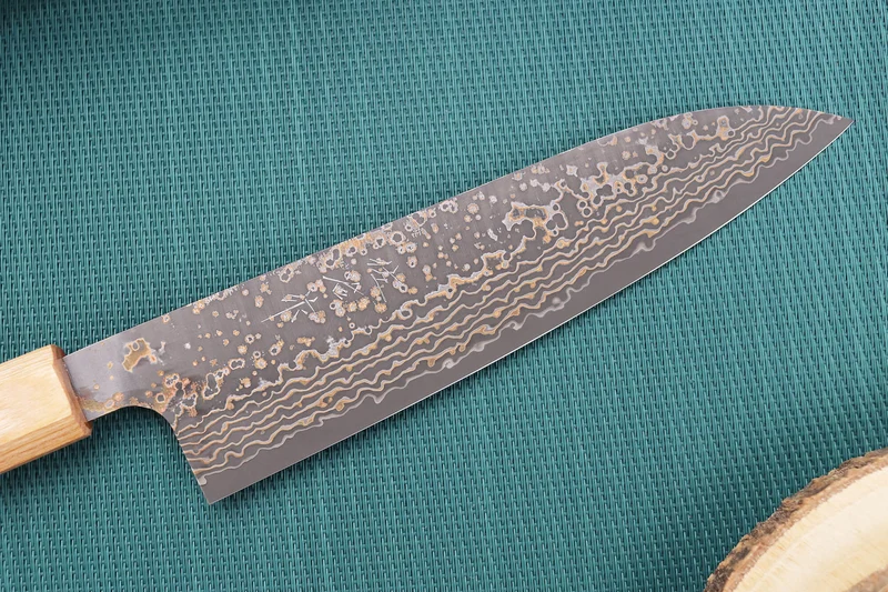 Couteau de chef 18cm japonais artisanal Takeshi Saji VG10 Gold