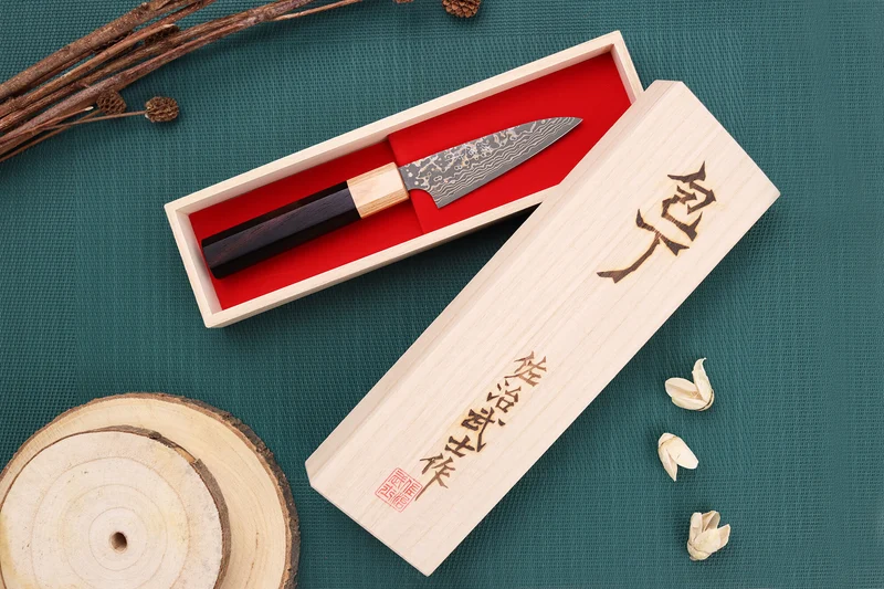 Couteau d'office 9cm japonais artisanal Takeshi Saji VG10 Gold