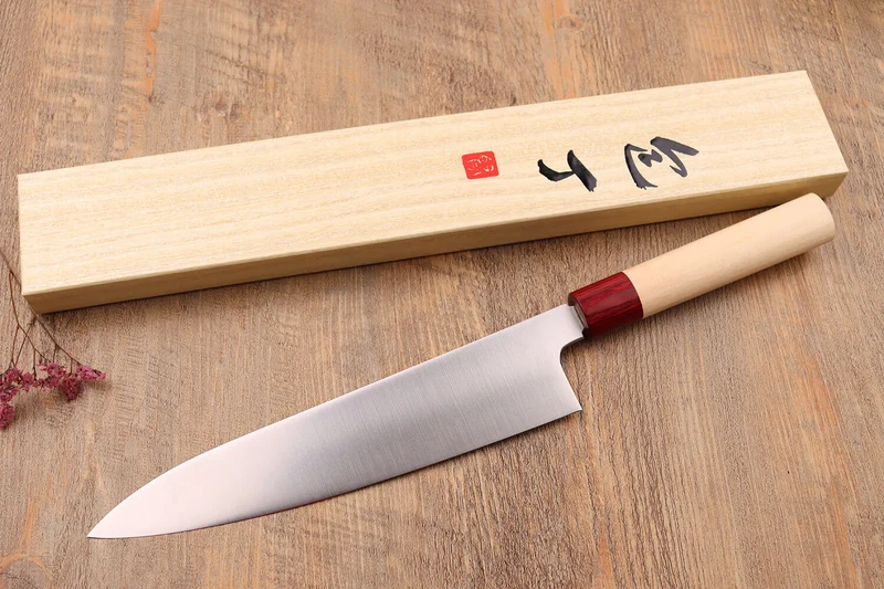 Couteau de chef japonais Tsunehisa VG10 Honoki 24cm