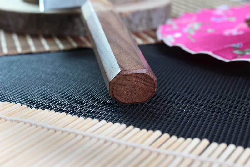Couteau nakiri japonais Tsunehisa SLD Damas bois de rose 16,5cm