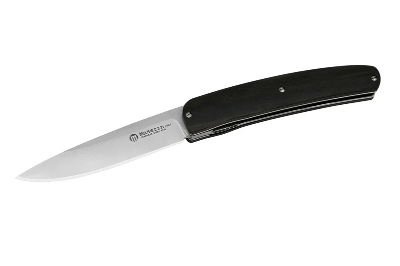 Couteau pliant Maserin Mini Gourmet 381.EB manche en bois d'ébène 10cm avec étui