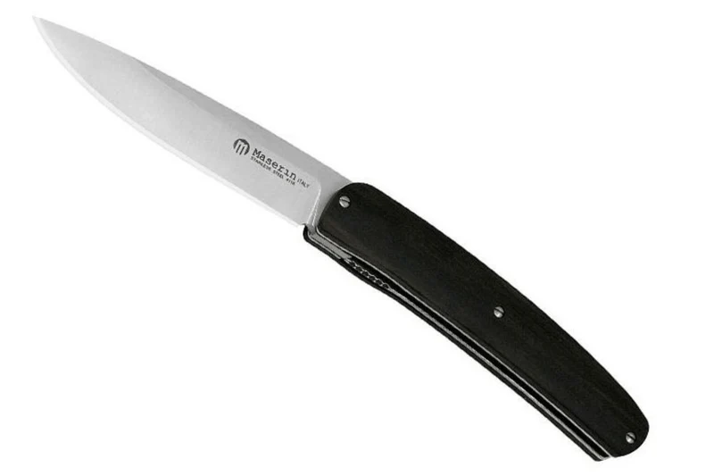Couteau pliant Maserin Mini Gourmet 381.EB manche en bois d'ébène 10cm avec étui
