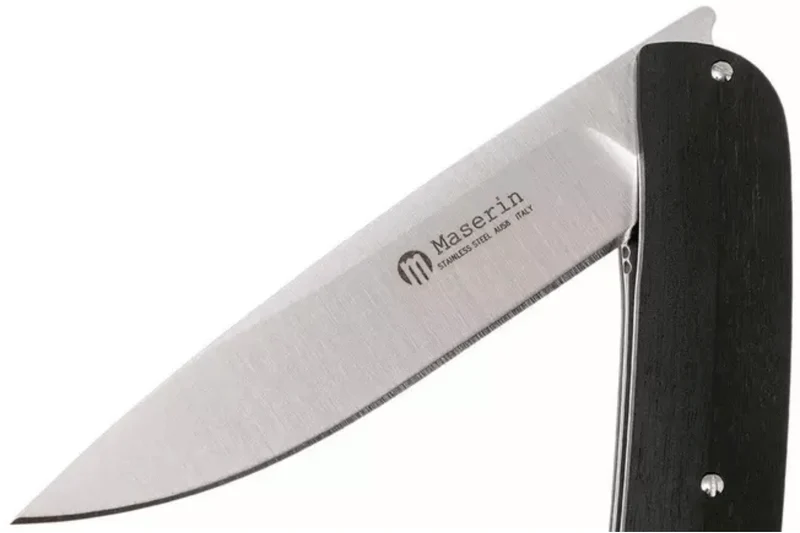 Couteau pliant Maserin Mini Gourmet 381.EB manche en bois d'ébène 10cm avec étui