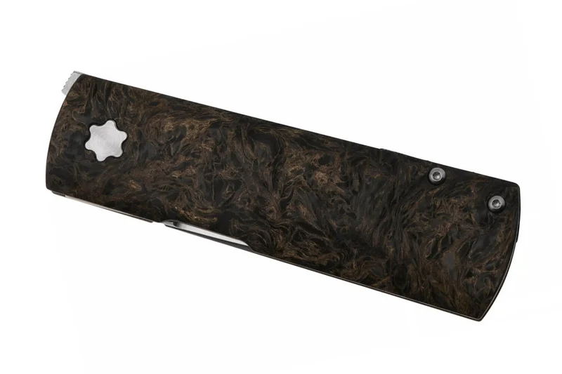 Couteau pliant Maserin DAGA 372.G manche en fibre de carbone et titanium doré 9,5cm