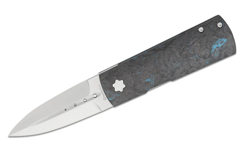 Couteau pliant Maserin DAGA 372.B manche en fibre de carbone et titanium bleu 9,5cm