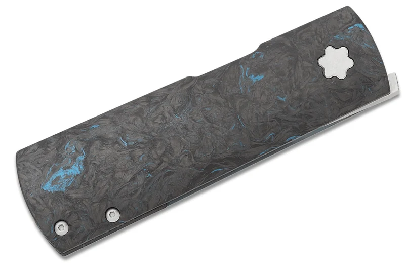 Couteau pliant Maserin DAGA 372.B manche en fibre de carbone et titanium bleu 9,5cm