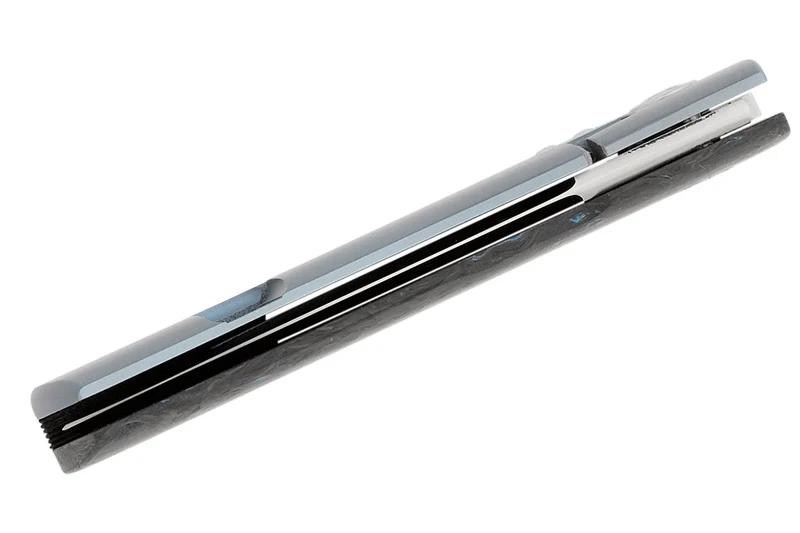Couteau pliant Maserin DAGA 372.B manche en fibre de carbone et titanium bleu 9,5cm