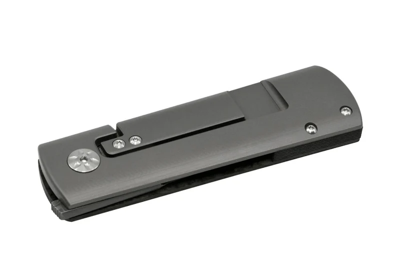 Couteau pliant Maserin DAGA 372.N manche en fibre de carbone et titanium marbrée noir 9,5cm