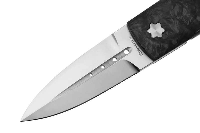 Couteau pliant Maserin DAGA 372.N manche en fibre de carbone et titanium marbrée noir 9,5cm