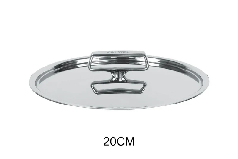 Couvercle Cristel Castel'Pro brillant en acier inoxydable 18/10
