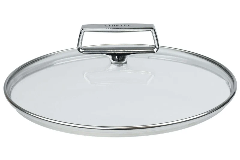 Couvercle en verre bombé Cristel Castel'Pro anse fixe en inox