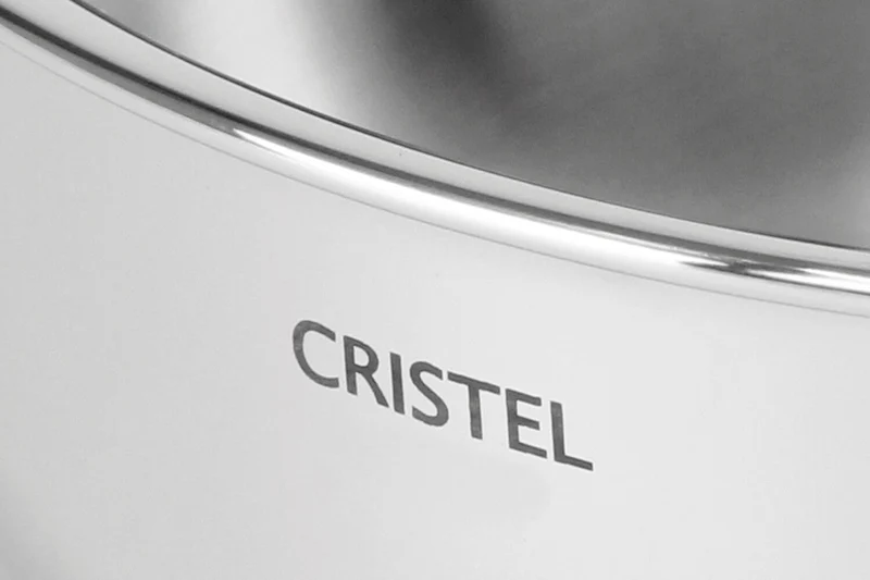 Wok Cristel Castel'Pro en acier inoxydable 18/10 3 ply