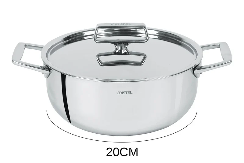 Faitout Cristel Castel'Pro en acier inoxydable 18/10 5 ply