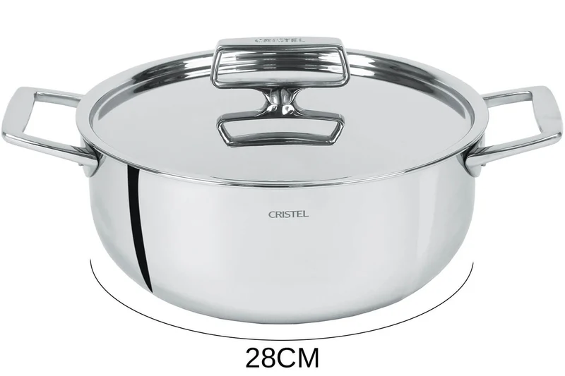 Faitout Cristel Castel'Pro en acier inoxydable 18/10 5 ply