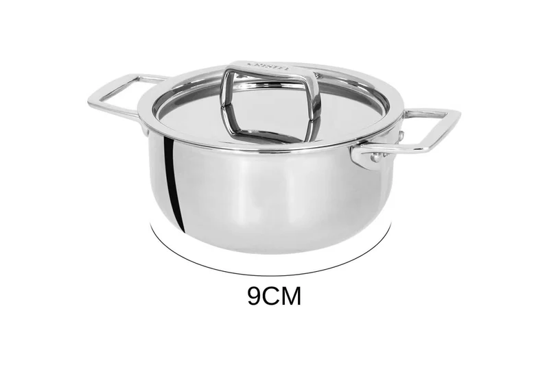 Mini faitout Cristel Castel'Pro en acier inoxydable 18/10 3 ply
