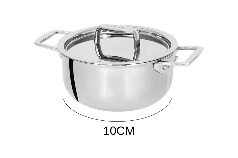 Mini faitout Cristel Castel'Pro en acier inoxydable 18/10 3 ply