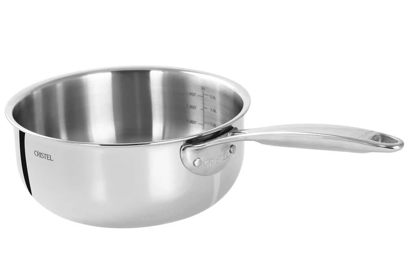 Casserole saucier Cristel Castel'Pro en acier inoxydable 18/10 5 ply
