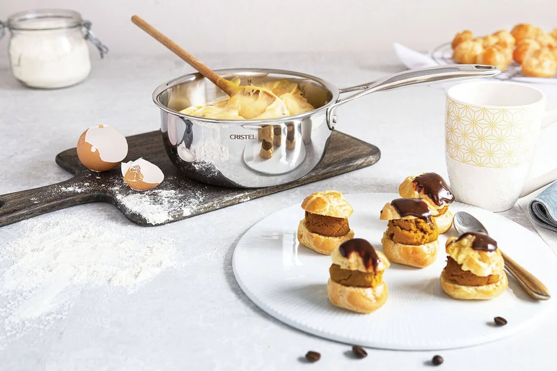 Casserole saucier Cristel Castel'Pro en acier inoxydable 18/10 5 ply