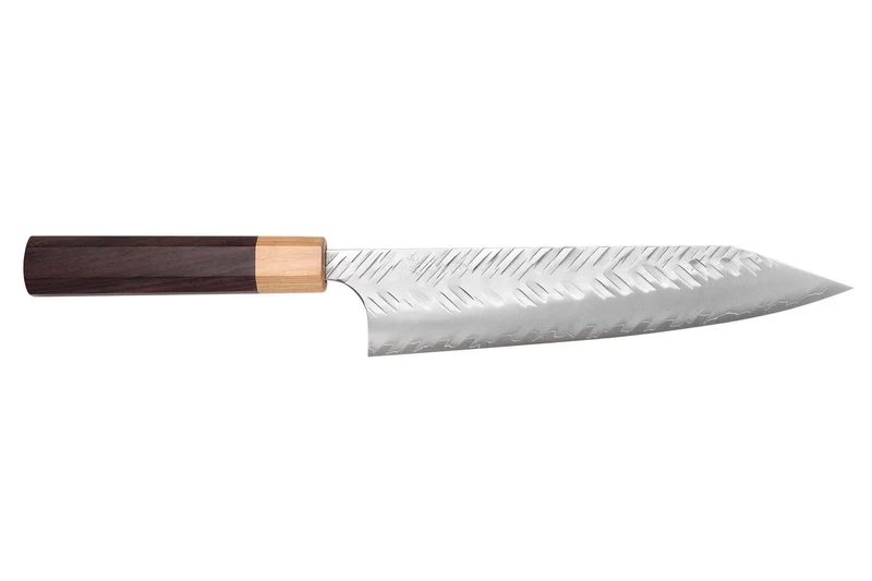 Couteau kiritsuke 21cm japonais artisanal Yoshimi Kato SPG Strix V-Tsuchime