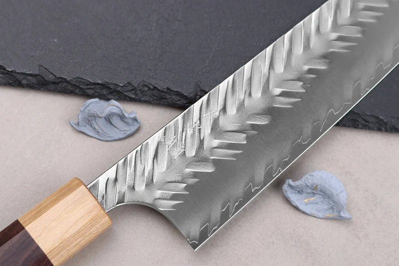 Couteau kiritsuke 21cm japonais artisanal Yoshimi Kato SPG Strix V-Tsuchime