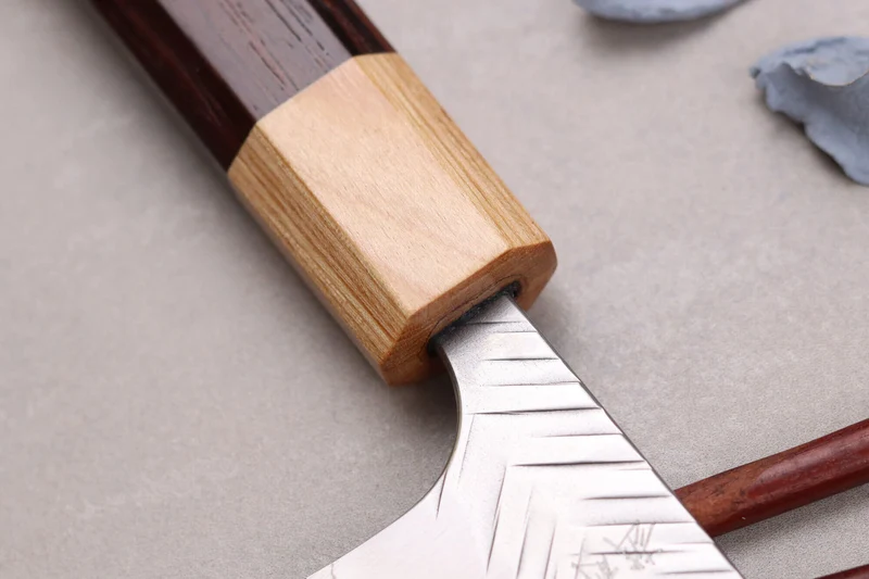 Couteau ko-bunka 13cm japonais artisanal Yoshimi Kato SG2 V-Tsuchime