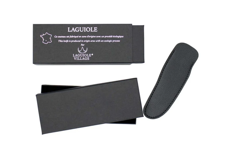 Couteau pliant Laguiole Village manche en corne 12cm avec mitre