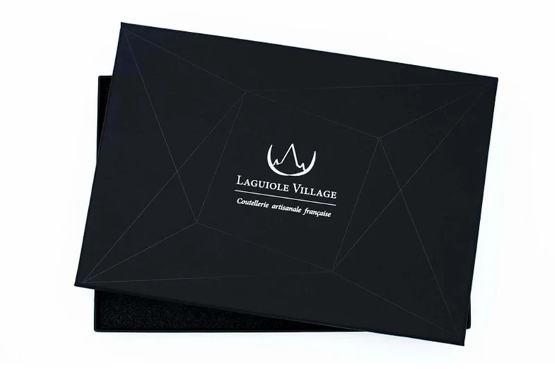Coffret de 6 couteaux de table Laguiole Village Aéro en inox brillant