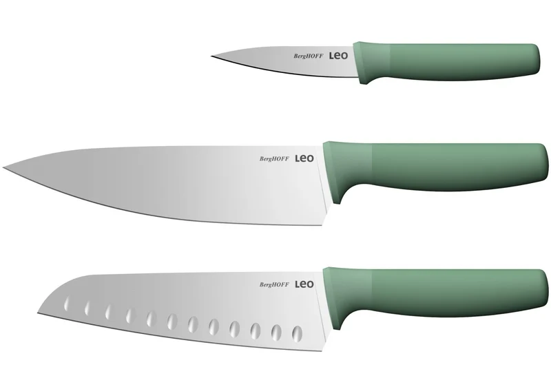 Set de 3 couteaux Berghoff Leo Forest en acier inox et polypropylène vert
