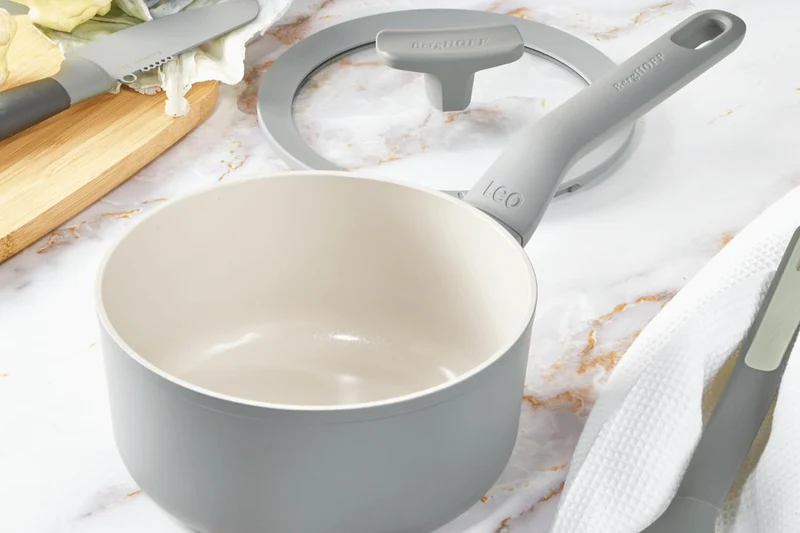 Casserole antiadhérente Berghoff Leo Balance Moonmist 18cm avec couvercle