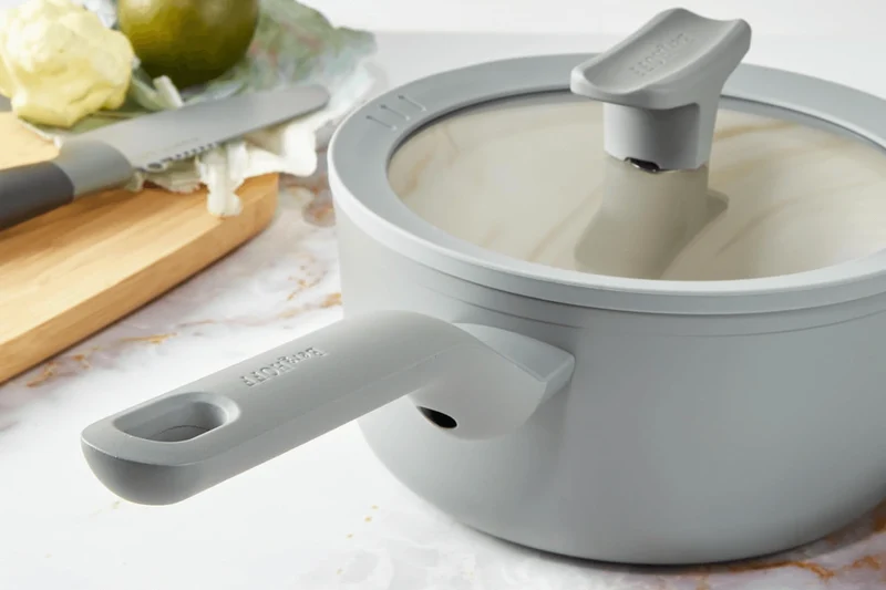 Casserole antiadhérente Berghoff Leo Balance Moonmist 18cm avec couvercle