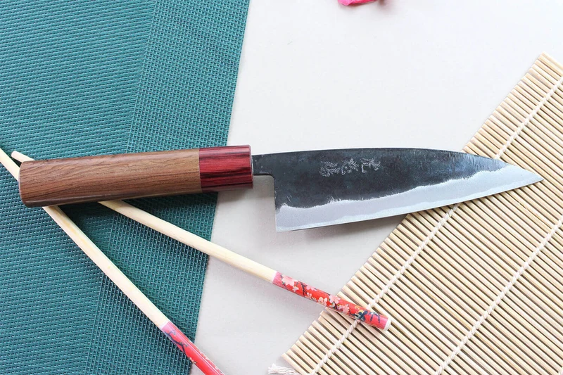 Couteau funayuki japonais artisanal Wusaki Yuzo BS2 15cm