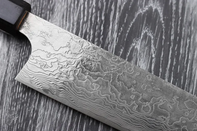 Couteau sujihiki japonais artisanal Takeshi Saji R2 Damas 27cm