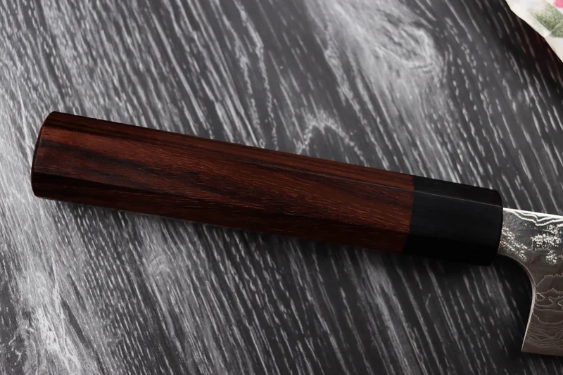 Couteau sujihiki japonais artisanal Takeshi Saji R2 Damas 27cm