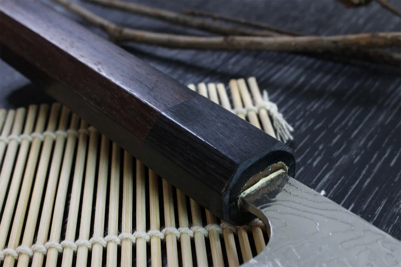 Couteau sujihiki japonais artisanal Takeshi Saji R2 Damas 27cm
