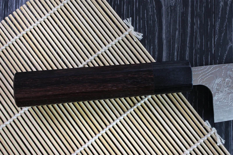 Couteau sujihiki japonais artisanal Takeshi Saji R2 Damas 24cm