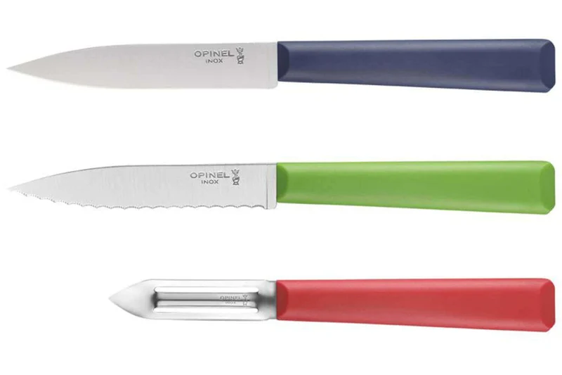Coffret Opinel Trio Les Essentiels 3 pièces manches colorés