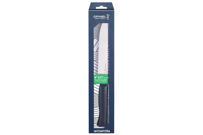Couteau tranchelard Intempora Opinel n°227 lame 20cm manche bleu marine