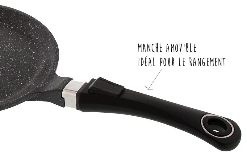 Poêle à crêpes en fonte Pradel Excellence Premium 24cm façon pierre tous feux/ induction