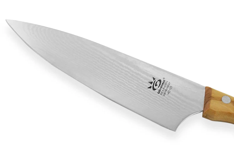 Couteau de chef Gehring Look lame 15cm damas 65 couches manche olivier