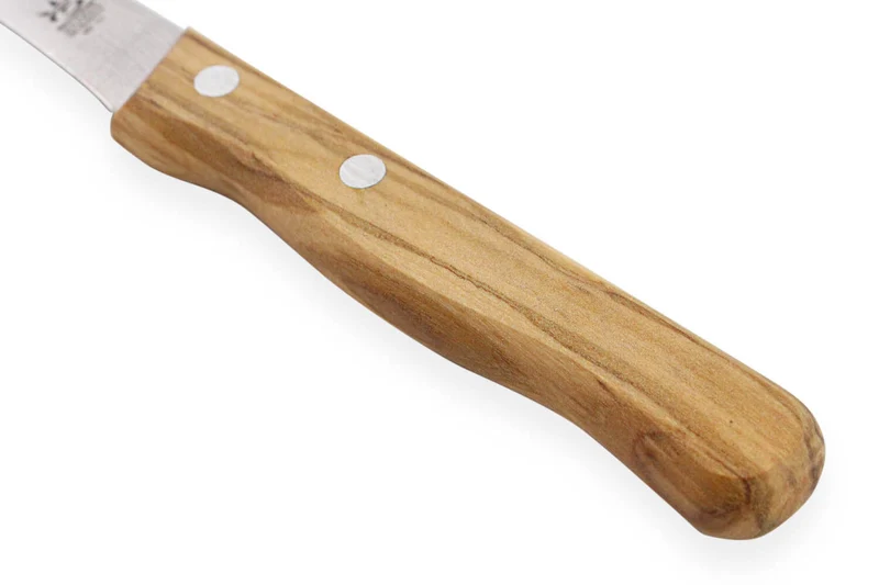 Couteau bec d'oiseau Gehring Look lame 6cm damas 65 couches manche olivier