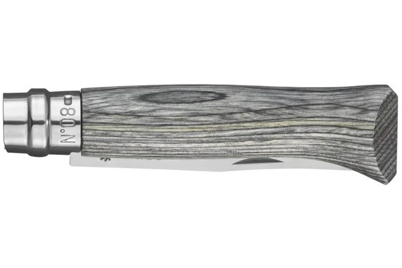 Couteau Opinel tradition n°8 lame acier inox 8,5cm virole tournante bouleau lamellé